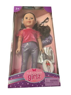 Madame Alexander Girlz Doll in Bright Pink Top & Shimmery Purple Pants